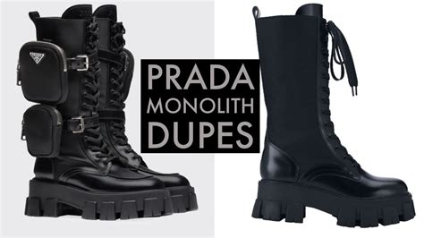 prada platform boots dupe|prada look alike boots.